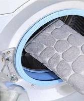 3D Weiche Kopfsteinpflaster-Optik Coral Fleece Badematten Rutschfeste Badezimmer-Bodenteppiche für Waschbecken Badewanne Fußmatte Zuhause Dusche