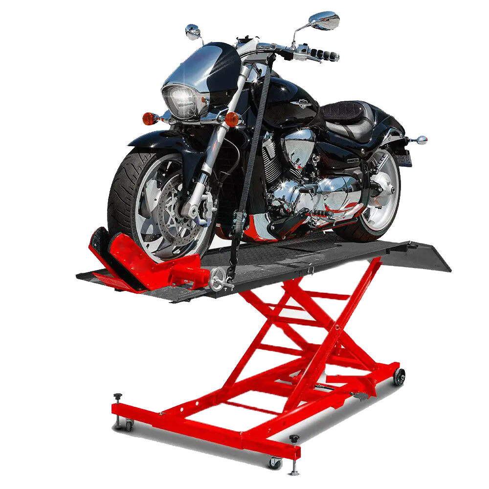 Motorcycle Lift Hot Sale Red 1000lbs Scissor Hydraulic Motorcycle Lift Table With CE