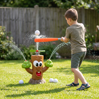 Jouet d'arrosage d'eau pour enfants 2-en-1 : Fontaine flottante et batte de baseball avec 4 balles – Idéal pour les jeux d'été en extérieur et les fêtes de jardin