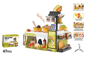 ชุดของเล่นบ้านครัวเด็ก ชุดทำอาหารทะเลจิ๋ว ร้านค้าของเล่น <span class=keywords><strong>อาหาร</strong></span>เปลี่ยนสี ของเล่นครัว 47 ชิ้น ชุดโต๊ะอาหารสำหรับเด็ก - Product Image 4