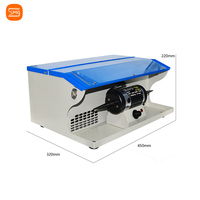 SSMG DM-5 Polisseuse à bijoux à double tête rotative, machine de meulage à vitesse réglable avec collecteur de poussière, puissance 0,2 kW pour l'or et les métaux