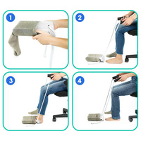 Helper Slider Easy Off Pulling Assist Dispositif d'aide à la chaussette de compression pour personnes âgées, à savoir un outil de type klaxon U