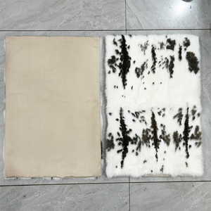 Coperta in <span class=keywords><strong>Pelliccia</strong></span> di Coniglio Naturale di Origine Etica, Personalizzabile, Morbida e Setosa per un Comfort Premium - Product Image 1