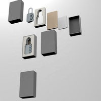 Vente chaude, cadenas de sécurité rectangulaire sans clé pour vestiaire de sport, en alliage de zinc avec revêtement plastique, logo personnalisé, vente en gros