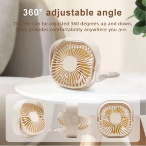 Mini ventilateur de bureau rechargeable portable à double alimentation avec design pliable créatif pour la maison et le camping - Product Image 6