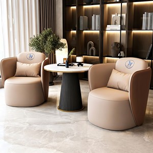 Sofá de Cuero para Negociaciones Comerciales, Estilo Italiano, Lujoso y Moderno, para Salón de Belleza, Área de Recepción Informal, Silla <span class=keywords><strong>Hotek</strong></span> - Product Image 5