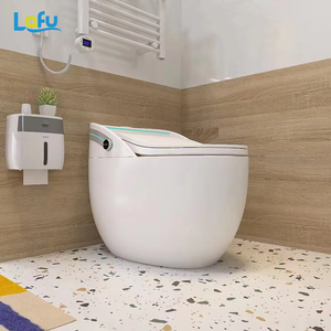 Nouveau siège chaud rond oeuf monté au sol électronique Intelligent <span class=keywords><strong>Wc</strong></span> Intelligent automatique toilette de Bidet - Product Image 5