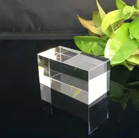 Fourniture de cube de cristal blanc bloc de verre de cristal 3d MH-TF0199 de cube de cristal en gros