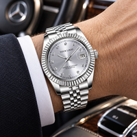 Montre mécanique pour homme personnalisée avec mouvement NH35, boîtier en acier inoxydable 316L, verre saphir, montre-bracelet personnalisée