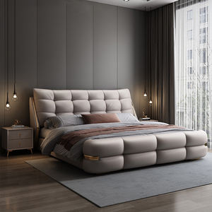 Lits modernes <span class=keywords><strong>de</strong></span> luxe en cuir véritable <span class=keywords><strong>Tête</strong></span> <span class=keywords><strong>de</strong></span> <span class=keywords><strong>lit</strong></span> capitonnée italienne King Platform avec cadre <span class=keywords><strong>de</strong></span> <span class=keywords><strong>lit</strong></span> <span class=keywords><strong>de</strong></span> rangement Meubles <span class=keywords><strong>de</strong></span> chambre à coucher - Product Image 2