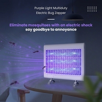 Lampe anti-moustiques portable à piles pour extérieur, construction en plastique ABS, couleur blanc/bleu, interface USB Type-C, OEM ODM