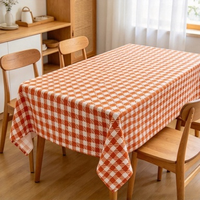 Nappe Moderne Imprimée Pied-de-Poule Élégante Réutilisable en Lin pour Salle à Manger, Banquet, Mariage, Décoration de Fête à Domicile