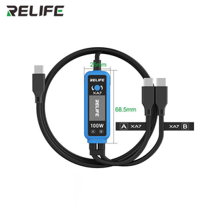 อะแดปเตอร์ชาร์จเร็ว RELIFE <span class=keywords><strong>XA7</strong></span> หน้าจอดิจิตอล 1 ต่อ 2 กำลังไฟ 100W พร้อมระบบตรวจสอบแบบเรียลไทม์ รองรับโทรศัพท์มือถือระบบปฏิบัติการ Android และ iPhone ช่องเสียบ Type-C - Product Image 6