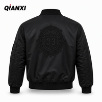 Blouson Bomber Homme Noir Tactique avec Multiples Poches Zippées, Broderie Personnalisée, Vêtement d'Extérieur Streetwear – Vente en Gros