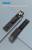 Serrure de porte intelligente avec caméra, reconnaissance faciale 3D, empreintes digitales, RFID sans clé, interphone numérique, application Tuya et WiFi