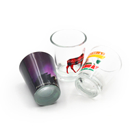 Verre à shot miniature de 50 ml, blancs pour sublimation, impression personnalisée de logo de haute qualité