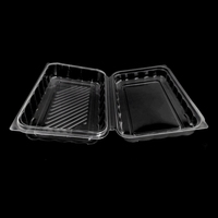 Boîte à clapet transparente jetable en PET personnalisée pour l'emballage alimentaire pour animaux de compagnie, gâteaux, salades, sushis, sandwichs