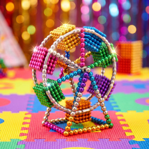 Bolas Magnéticas de Colores a Granel, Kit de Imanes DIY, Juguetes Educativos, Venta Directa de Fábrica, Regalos para Fiestas, Personalizable - Product Image 4