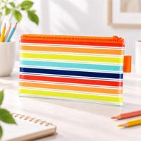 Pochette de maquillage personnalisée en PVC givré, étanche, avec fermeture éclair, pour filles, OEM ODM