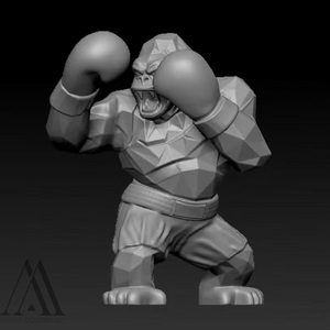 Escultura de Mono Luchador de Boxeo Personalizada, Estatua de Animal Deportiva Grande para Exteriores con Guantes Rojos para Gimnasio - Product Image 3