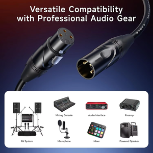 <span class=keywords><strong>Câble</strong></span> <span class=keywords><strong>Xlr</strong></span> professionnel Câbles <span class=keywords><strong>XLR</strong></span> vers <span class=keywords><strong>XLR</strong></span> courts de qualité supérieure, <span class=keywords><strong>câble</strong></span> de microphone mâle à femelle, cordon de <span class=keywords><strong>micro</strong></span> en cuivre sans oxygène (OFC) - Product Image 3