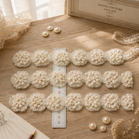 Dentelle en coton blanche 3D motif fleur de maïs du fabricant, bande de dentelle florale brodée pour robes et accessoires