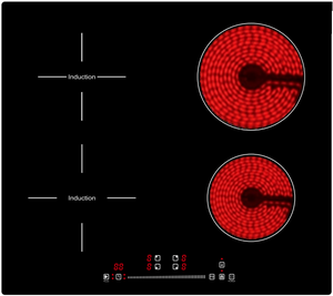 Cocina eléctrica de cerámica combinada para zona de barbacoa de 4 quemadores - Product Image 4