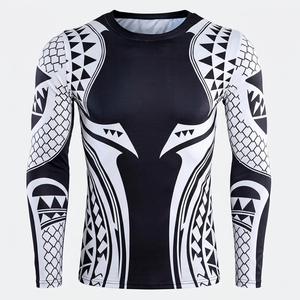 Design Your Own Sublimation Sleeves <b>Rash</b> <b>Guard</b> Custom Logo <b>Men</b> <b>Rash</b> <b>Guard</b> Made in Pakistan - Product Image 1