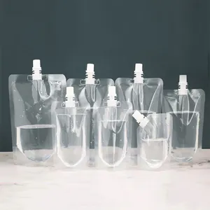 10Ml 30Ml 60Ml Stand Up Spout Pouch Plastic Drinking Water Bag With Spout Rd-020 #