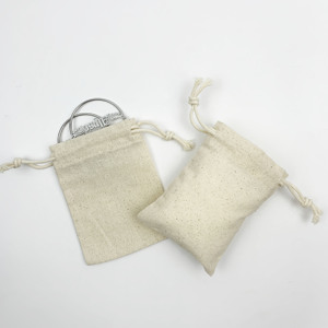 Best Seller Organic Cotton Muslin Drawstring Bag Jewelry Pouch With Logo Small Dust Bags for <b>Handbags</b> Luxury - Product Image 5
