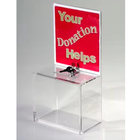 Maßgefertigte Personalisierte Kunststoff-Plexiglas-Acryl-Schulterkasten mit Schloss Spendenbox