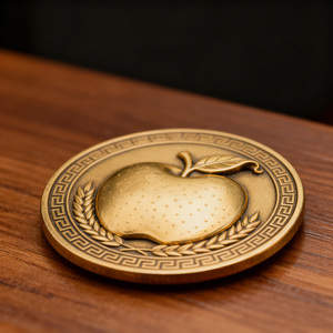 Monete Artigianali 3D in Metallo di Alta Qualità, All'ingrosso, in Lega di Zinco Stampata, Moneta da Collezione a Tema Cartoni Animati, Regalo, Moneta Personalizzata a Tema Frutta, Moneta Challenge Mela - Product Image 6