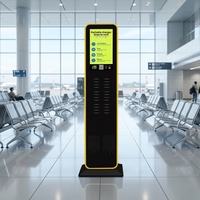 Borne de location de batteries externes 5000 mAh en libre-service à 24 emplacements avec scanner et écran publicitaire 10,1 pouces pour lieux publics