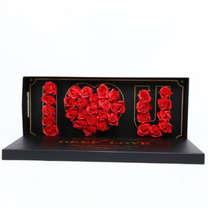 Boîte à fleurs rectangulaire de luxe <span class=keywords><strong>pour</strong></span> la fête des mères Boîte de la Saint-Valentin préservée avec <span class=keywords><strong>mot</strong></span> Deep Love I Love You Rose Mom Florist Box - Product Image 3