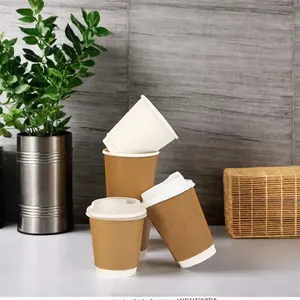 Copos de papel para café revestidos com PLA 100% biodegradáveis Compostáveis Virtues Copos de água para bebidas quentes ecológicas