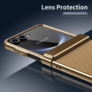 Funda para <span class=keywords><strong>Samsung</strong></span> <span class=keywords><strong>Galaxy</strong></span> <span class=keywords><strong>Z</strong></span> <span class=keywords><strong>Flip</strong></span> 3/4/5/6/7, Material de Cuero PU para Pantalla Plegable, Venta al por Mayor, Personalizable, Gran Venta - Product Image 4