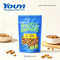 Sachets transparents personnalisés à faible MOQ avec logo, conformes aux normes alimentaires, pour snacks, couleur et taille personnalisables pour grains de café premium