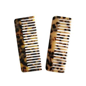 Französische Haar kämme Breite Kamm zähne Entwirren Sie die Haar bürste mit dem Logo Leopard Pocket Comb ohne Griff - Product Image 1