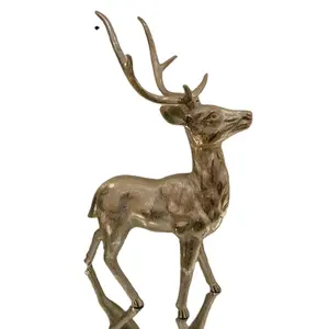 Custom Christmas Ornaments Luxury Home Decor Gift Items Art Stag Statues Home Decor Animal Sculpture With Metal