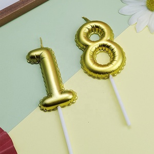 カラフルなバルーン番号キャンドル誕生日キャンドルケーキキャンドルデコレーション0-9 - Product Image 2