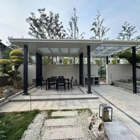 Pergola bioclimatique à lames orientables en aluminium pour terrasse extérieure, auvent de jardin, couverture solaire