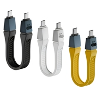 Kabel USB4 2.0 Tipe C 80Gbps PD 240W 8K 60Hz Video Pendek Male to Male untuk Komputer HDTV Laptop