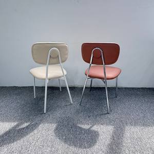 Cream Colored Electroplated <b>Chair</b> Designer Style Minimalist Living Room <b>Chair</b> - Product Image 4