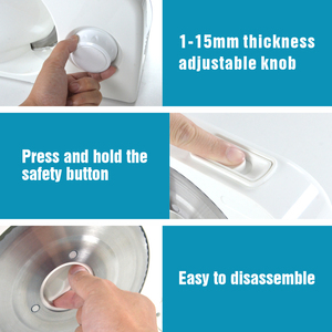 Nhà máy cung cấp thực phẩm điện Slicer cho hộ gia đình nhà hàng sử dụng 170mm lưỡi thép không gỉ có thể gập lại dropshipping có sẵn - Product Image 5