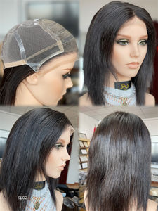 Siap untuk dikirim Wig medis rambut manusia Pixie potong Wig kualitas medis rambut Slavic Wig Pu Eropa topi kulit untuk wanita putih - Product Image 3