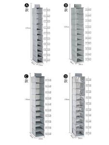 24-Pocket Over Door <b>Shoe</b> Hanger Fabric Closet Organizer for <b>Shoes</b> Underwear Socks Storage with Polybag Packaging - Product Image 3