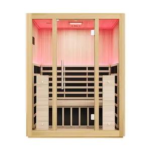 Indoor Far infrared sauna room capsule dry steam heating wood sauna germanium infrared light sauna dome