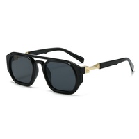 Nouvelles Lunettes de Soleil Pilote Haut de Gamme pour Adultes, Tendance Internet, Protection UV400, Monture Complète, Unisexe, Carrées, Style Européen et Américain, Transfrontalier