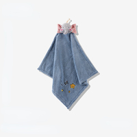 FF4646 salle de bain cuisine mignon brodé essuie-mains absorbant non pelucheux suspendu microfibre chiffon de nettoyage séchage des mains serviette
