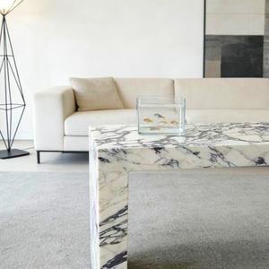 <span class=keywords><strong>Console</strong></span> <span class=keywords><strong>Table</strong></span> Moderne Luxe Minimaliste Calacatta Viola Marbre Blanc Adouci pour Entrée Salon - Product Image 5